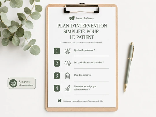 Bonus 6: PLAN D’INTERVENTION SIMPLIFIÉ POUR LE PATIENT
