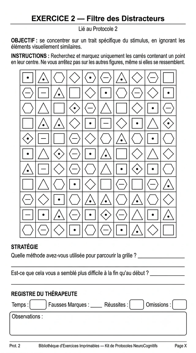 Protocole 2 : Attention sélective